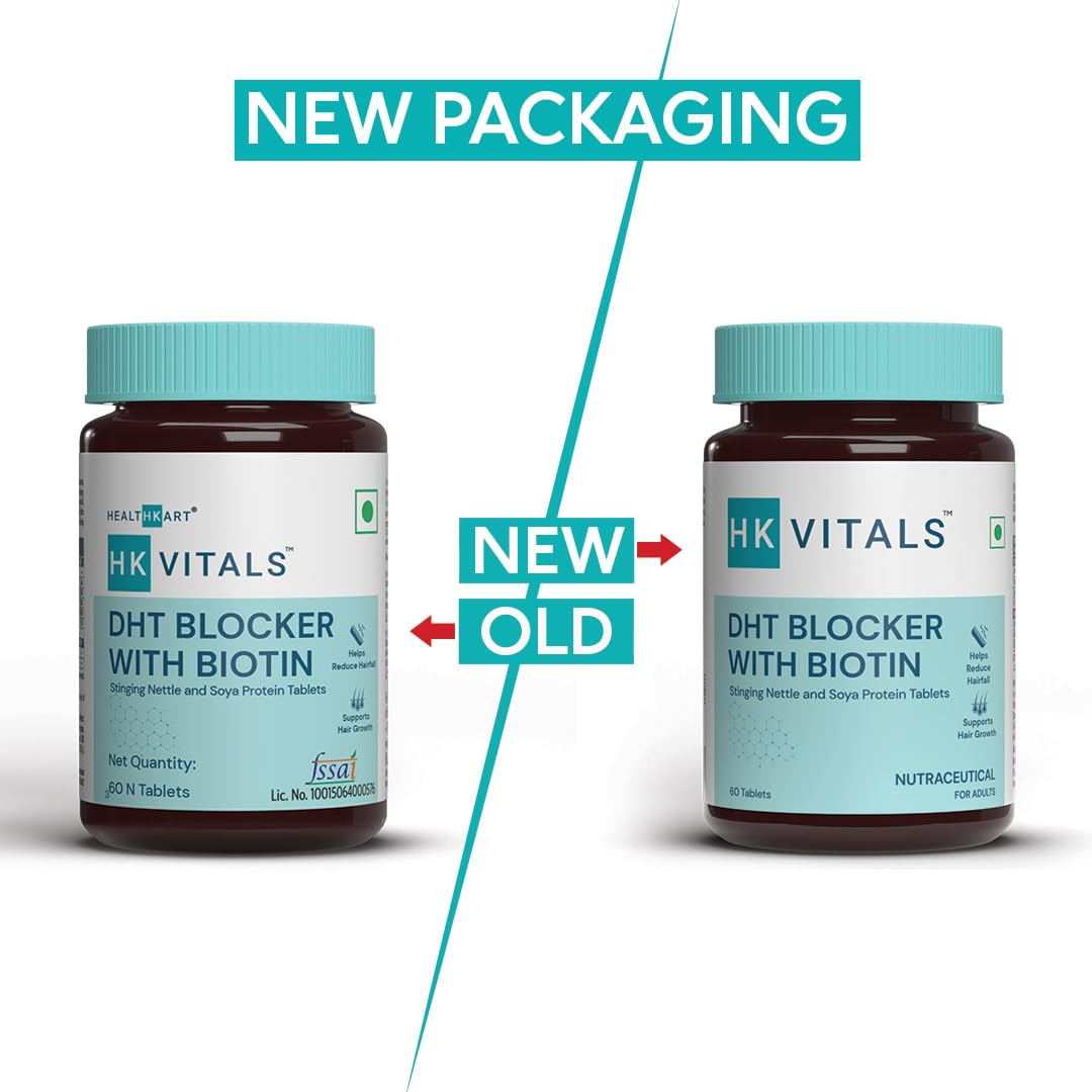 HK Vitals DHT Blocker With Biotin Tablets for Reduces Hair Fall, Stimulates Hair Growth | Grocsy