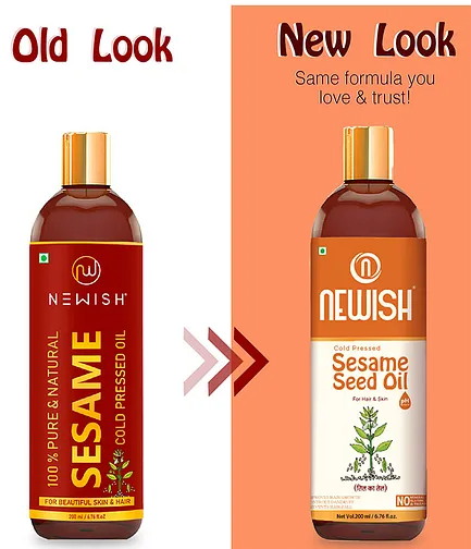 Newish Cold Pressed Sesame Oil For Hair & Skin | Grocsy
