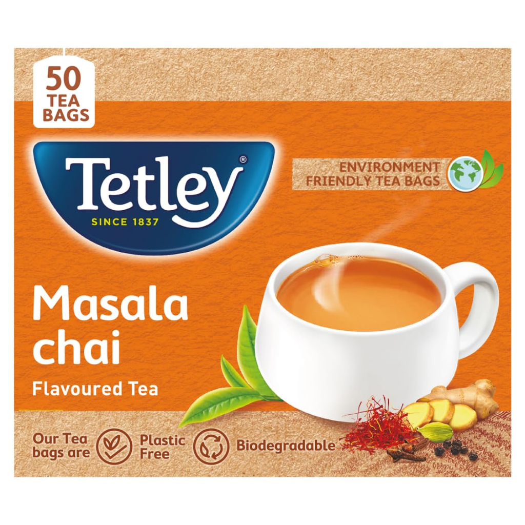 Tetley Tea Bag Masala 50 Piece Carton | Grocsy