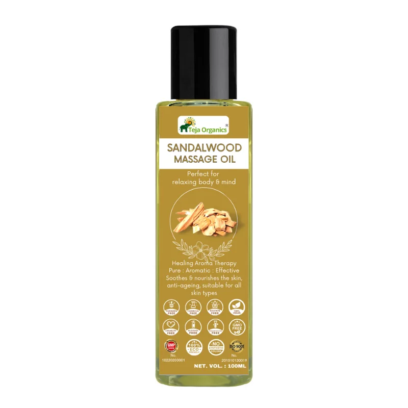 Teja Organics Sandalwood Massage Oil | Grocsy