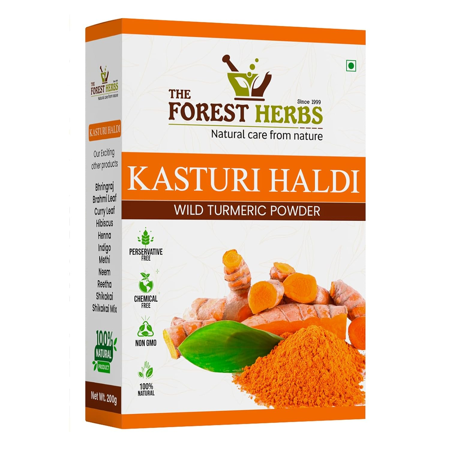 Forest Herbs Kasturi Haldi Face Care Powder | Grocsy
