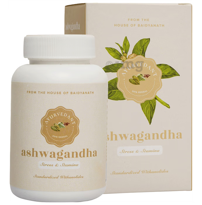 Baidyanath Jhansi Ayuvedant Ashwagandha Tablets | Grocsy