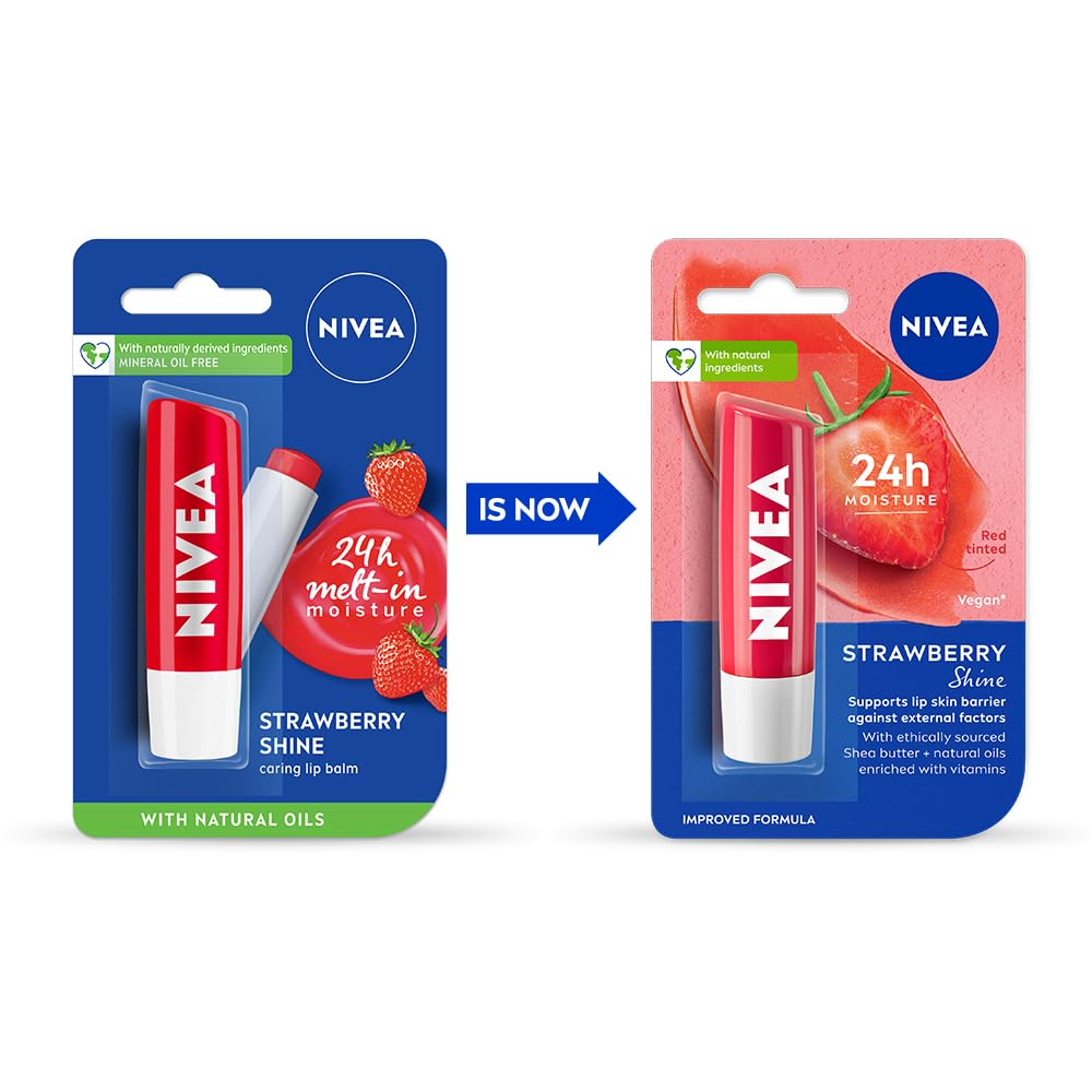 Nivea Strawberry Shine Lip Balm | Grocsy