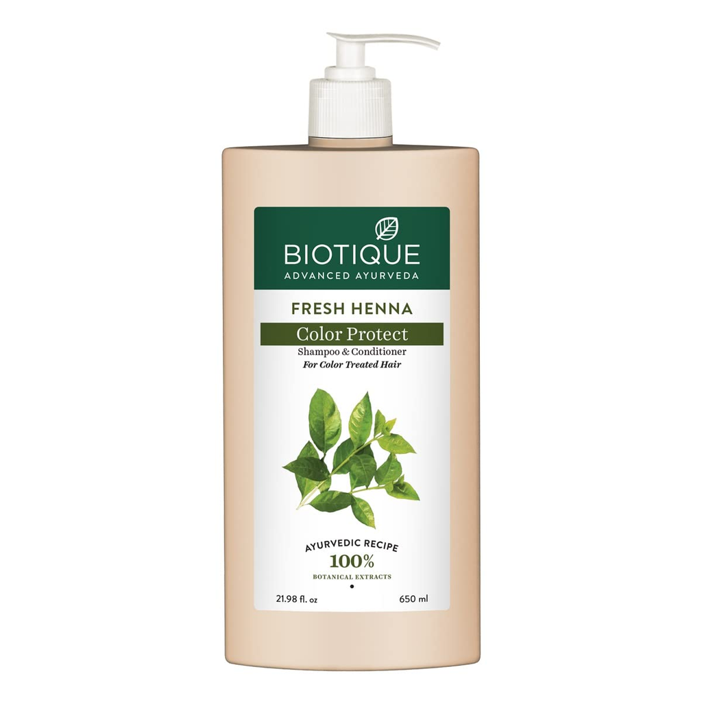 Biotique Bio Henna Leaf Fresh Texture Shampoo and Conditioner | Grocsy