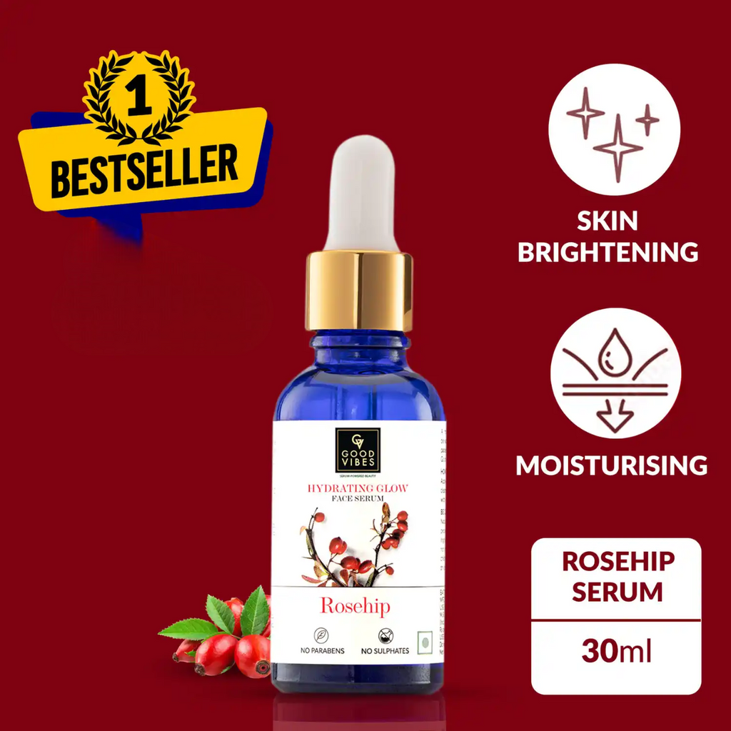 Good Vibes Rosehip Radiant Glow Face Serum | Grocsy