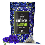 Blue Tea Butterfly Pea Herbal Tea Bags | Anti-Oxidant Rich Herbal Flower Based Caffeine Free - No Preservatives | Detox Tea Natural Premium Herbal Tea | Grocsy