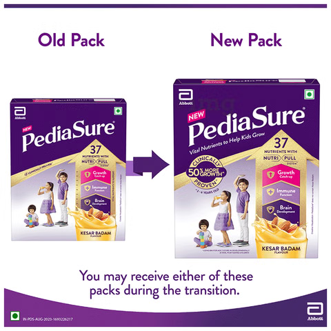 PediaSure Health and Nutrition Drink Powder for kids (Kesar Badam) | Grocsy