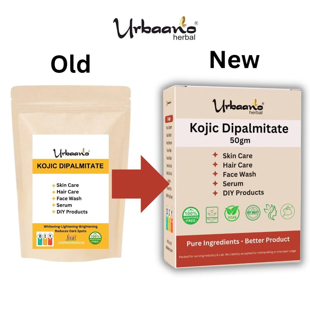 Urbaano Herbal Pure Kojic Acid Dipalmitate Powder for Skin Serum, Cream | Grocsy