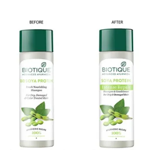 Biotique Advanced Ayurveda Bio Soya Protein Fresh Nourishing Shampoo | Grocsy