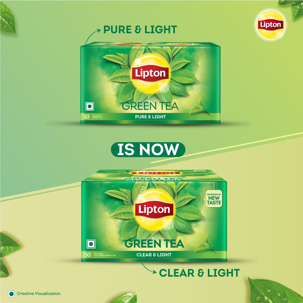 Lipton Pure & Light Green Tea Bags | Grocsy