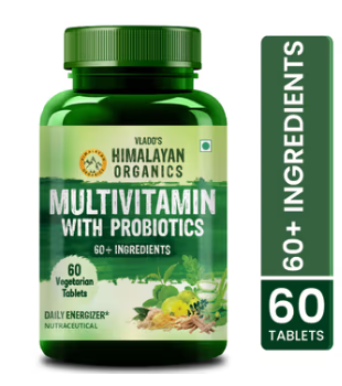 Himalayan Organics Multivitamin With Probiotics Vegetarian Tablets | Grocsy