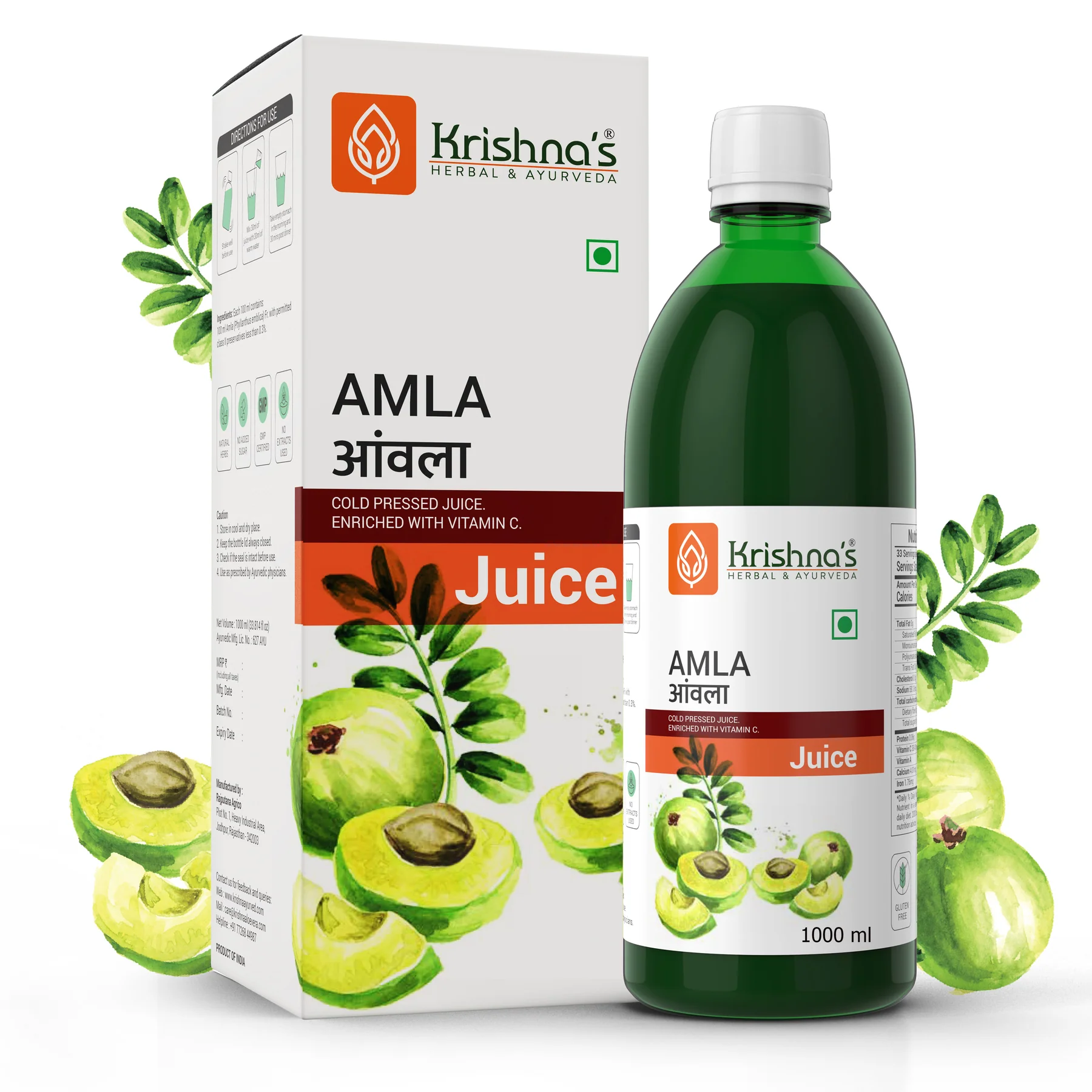 Krishna's Herbal & Ayurveda Amla Juice | Grocsy