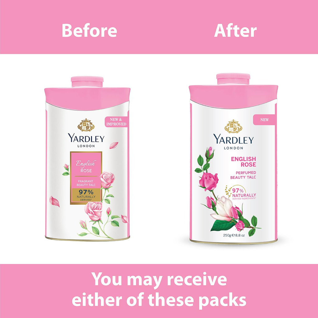 Yardley London English Rose Perfumed Talc Powder For Women | Grocsy