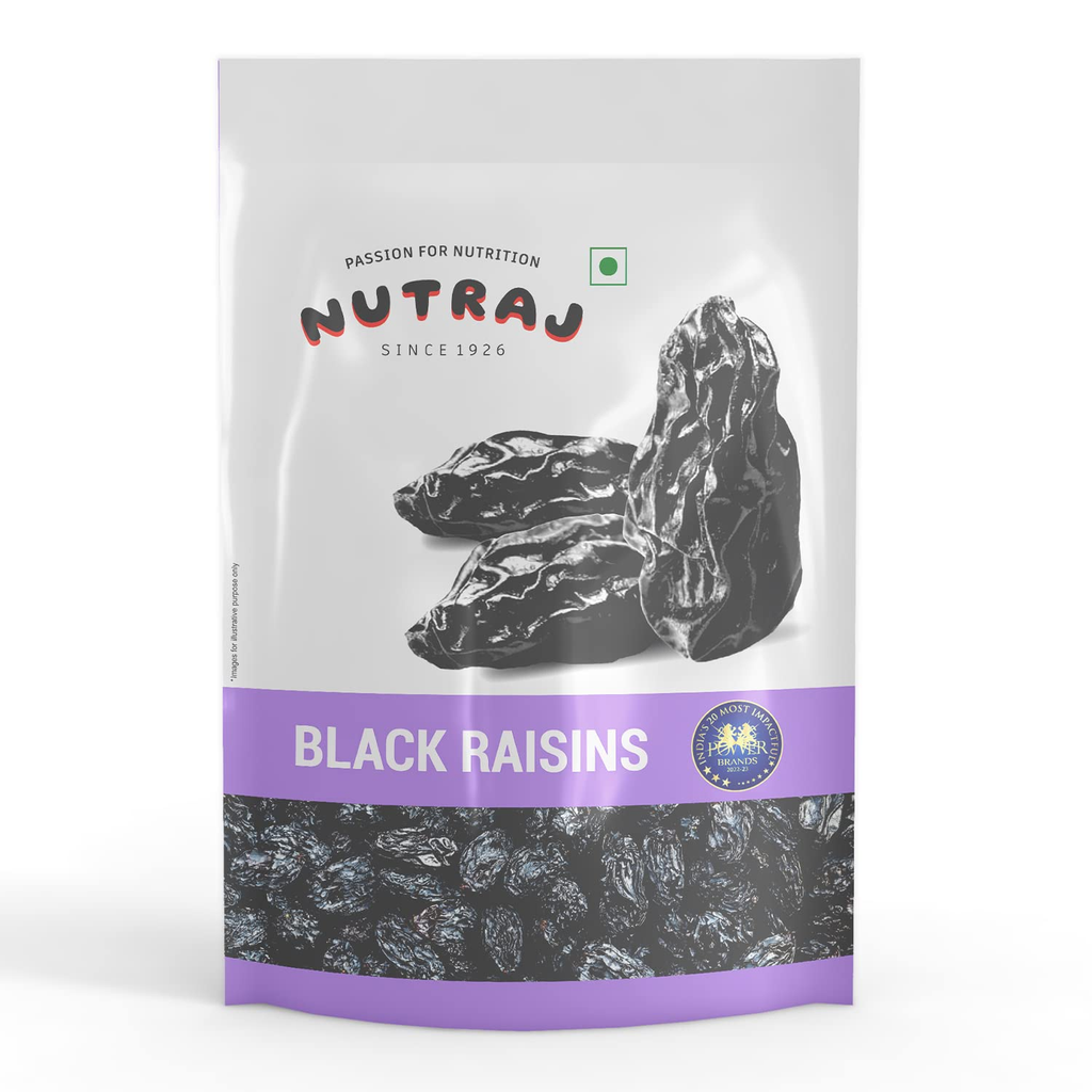 Nutraj Dried Black Raisins | Grocsy