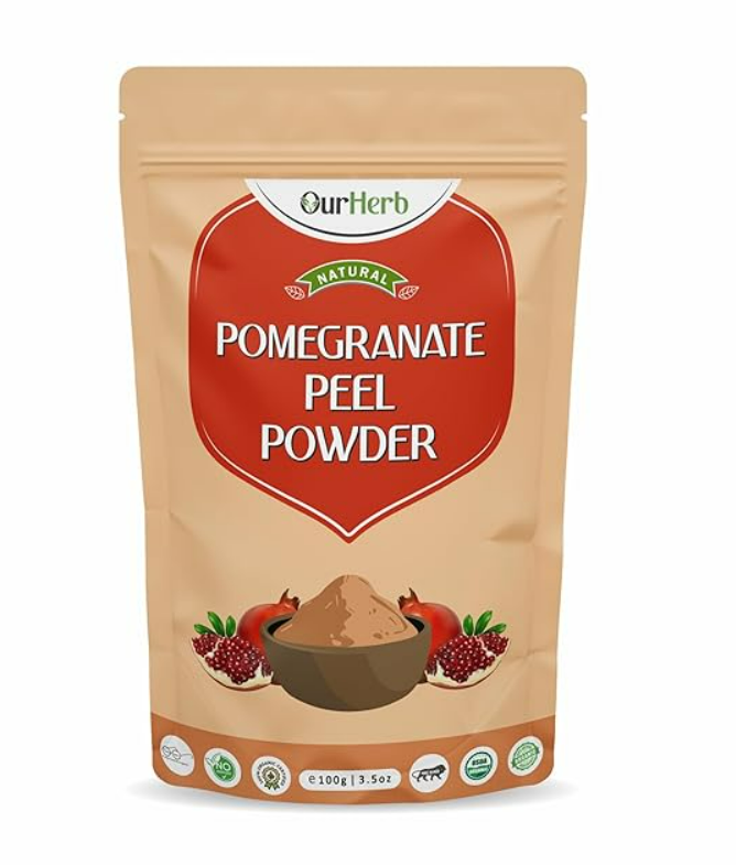 OurHerb Natural & Organic Pomegranate Peel Powder For Skin Care & Hair Care | Grocsy