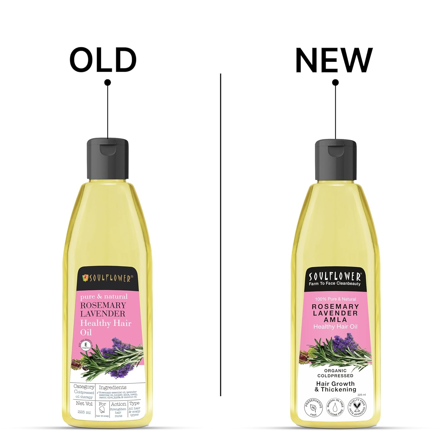 Soulflower Pure & Natural Rosemary Lavender Healthy Hair Oil | Grocsy