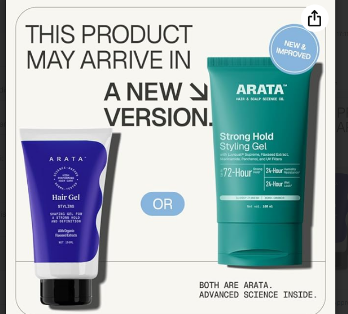 Arata Styling Hair Gel For Strong Hold & Definition Adds Texture & Control | Grocsy