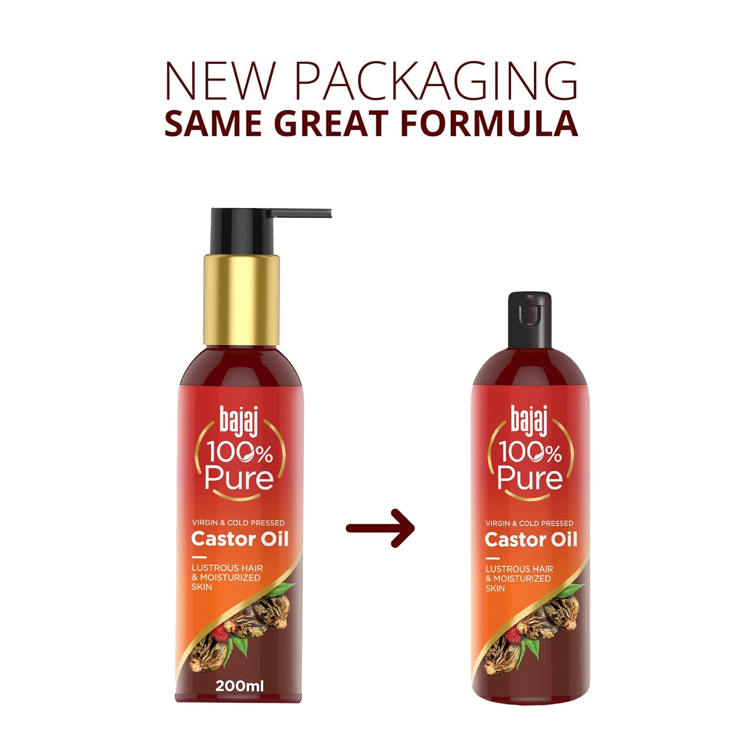 Bajaj 100% Pure Castor Oil | Grocsy