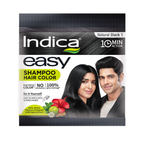 Indica Easy Hair Color Shampoo Natural Black | Grocsy