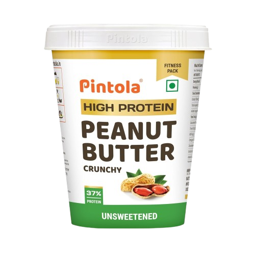 Pintola High Protein Natural Crunchy Peanut Butter | Grocsy