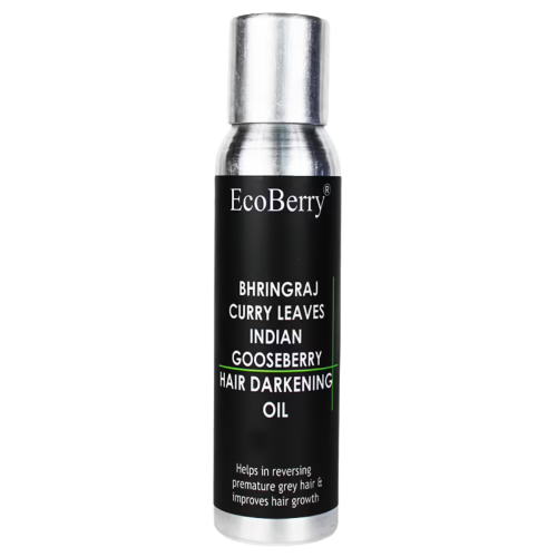 Ecoberry Bhringaraj Curry Leaves Indian Gooseberry Hair Darkening Oil | Grocsy