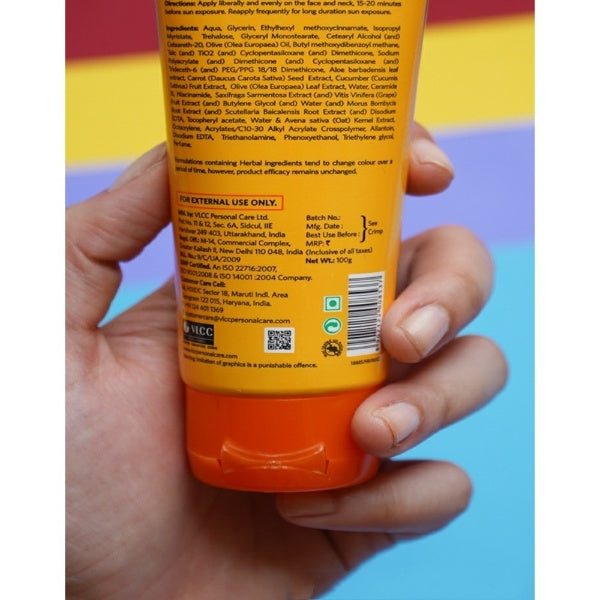 VLCC De Tan Sunscreen Gel Creme, SPF 50 | Grocsy