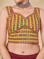 Myra Maroon Georgette Embroidered Designer Lehenga | Grocsy