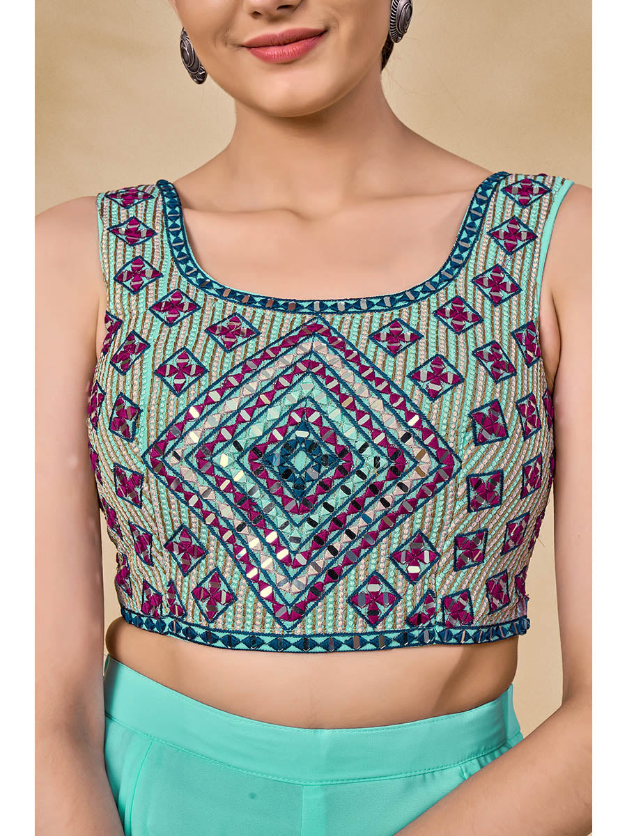 Myra Wine Jacket Style Sharara Suit | Grocsy