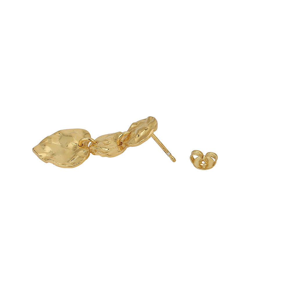 Gold-Polished Crescent Hoop Earring For Women - Wahe Jewels - Swadesiicart
