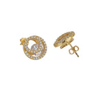 Gold-Polished Cz Pineapple Drop Earring For Women - Wahe Jewels - Swadesiicart