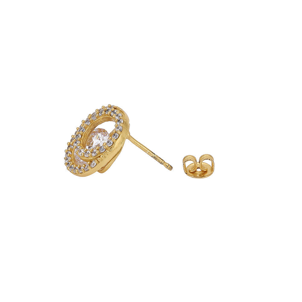 Gold-Polished Cz Pineapple Drop Earring For Women - Wahe Jewels - Swadesiicart