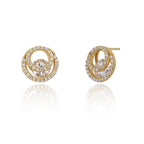 Gold-Polished Cz Pineapple Drop Earring For Women - Wahe Jewels - Swadesiicart