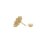 Premium Green With Gold-Polished Cz Hoop Earring For Women - Wahe Jewels - Swadesiicart