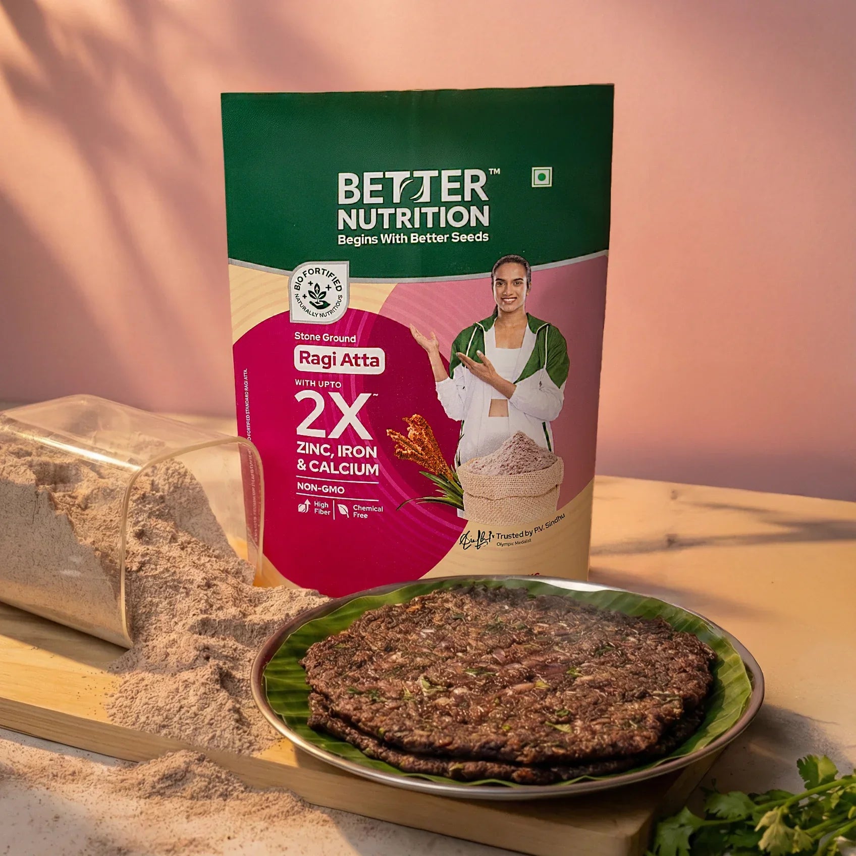 Better Nutrition Biofortified Ragi Atta / Finger Millet Flour | Grocsy