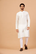 White Plain Kurta by Hilo Design | Grocsy
