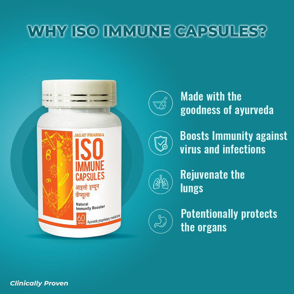 Jagat Pharma ISO Immune - Natural Immunity Booster Capsules | Grocsy