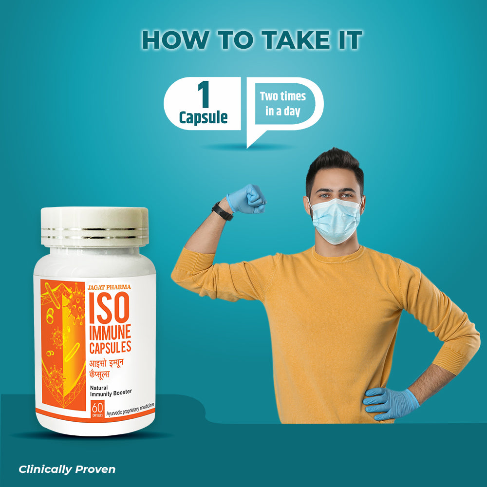 Jagat Pharma ISO Immune - Natural Immunity Booster Capsules | Grocsy