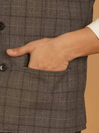 Even Apparels Nehru Jacket With Welt Pockets - Grey | Grocsy