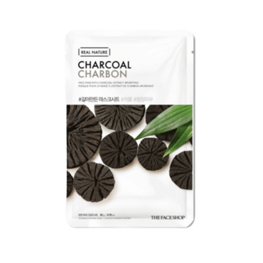 The Face Shop Real Nature Charcoal Face Mask - Korean Skincare | Grocsy
