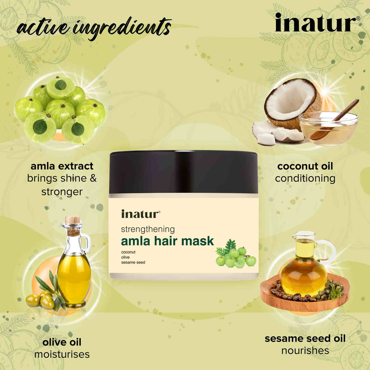Inatur Amla Hair Mask Hot Oil Treatment | Grocsy