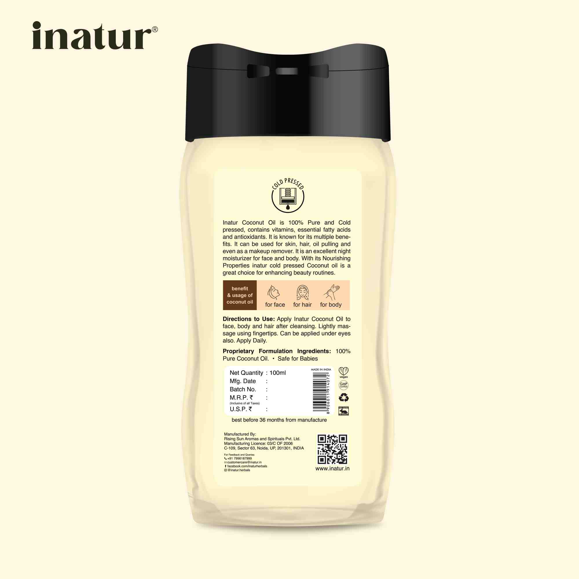 Inatur Coconut Oil | Grocsy