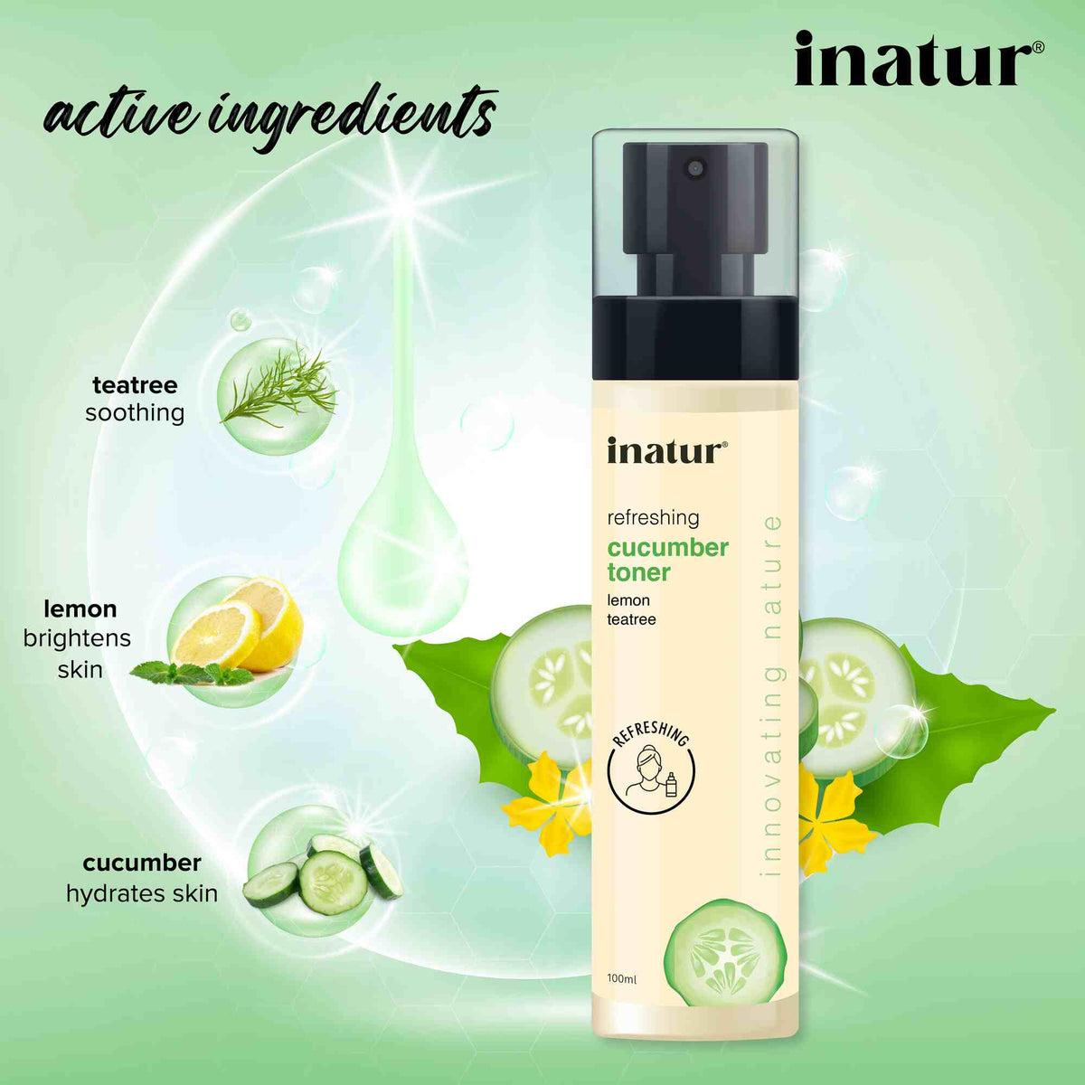 Inatur Cucumber Toner | Grocsy