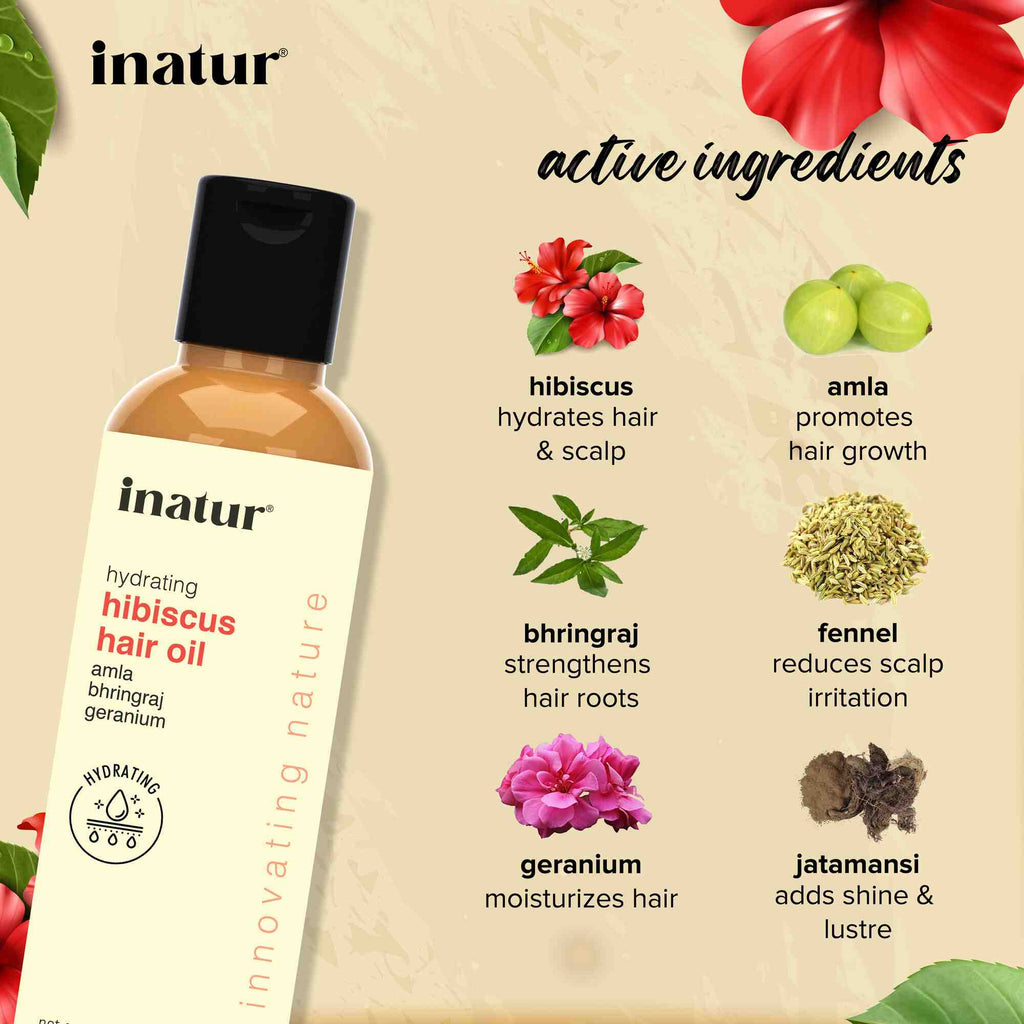 Inatur Hibiscus Hair Oil | Grocsy