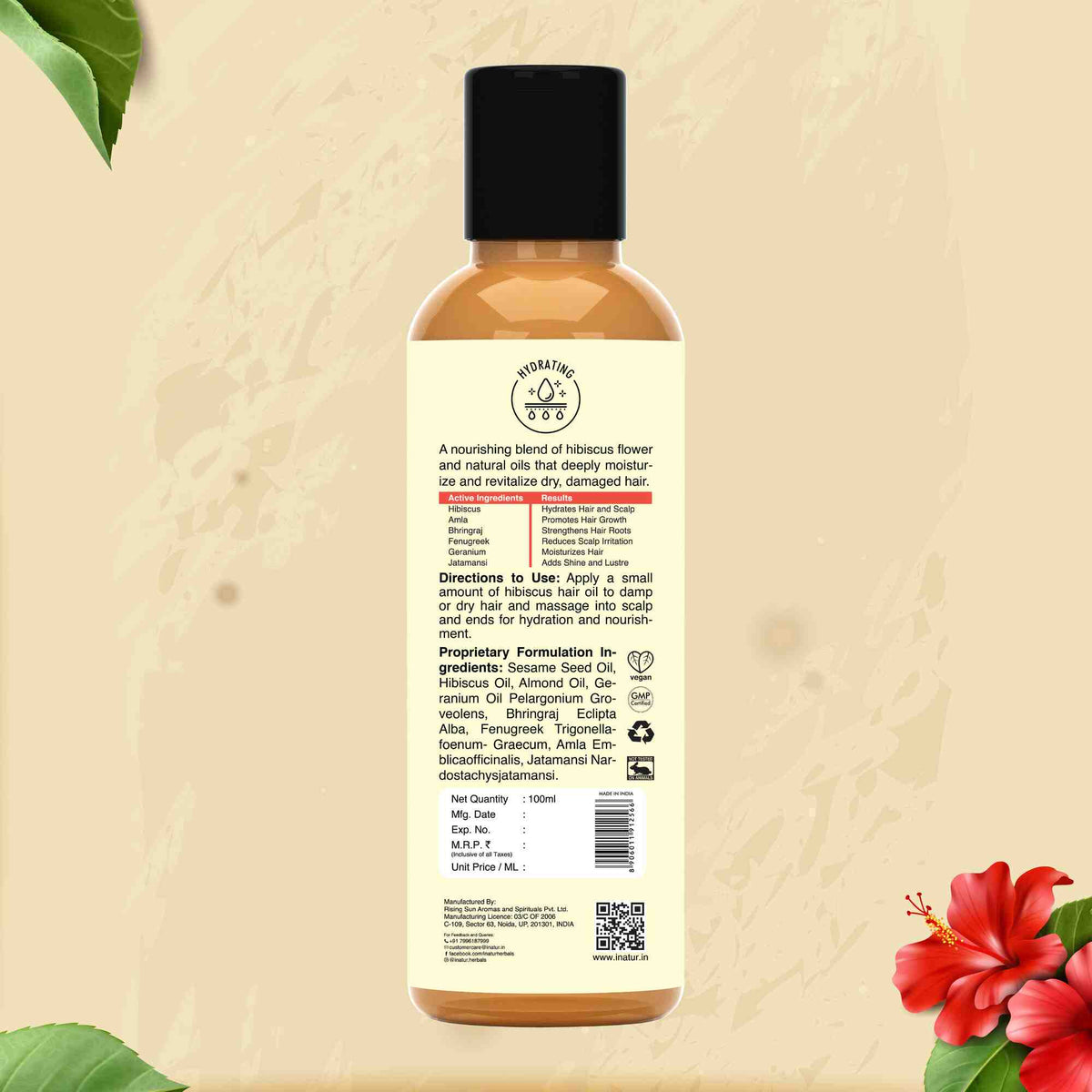 Inatur Hibiscus Hair Oil | Grocsy