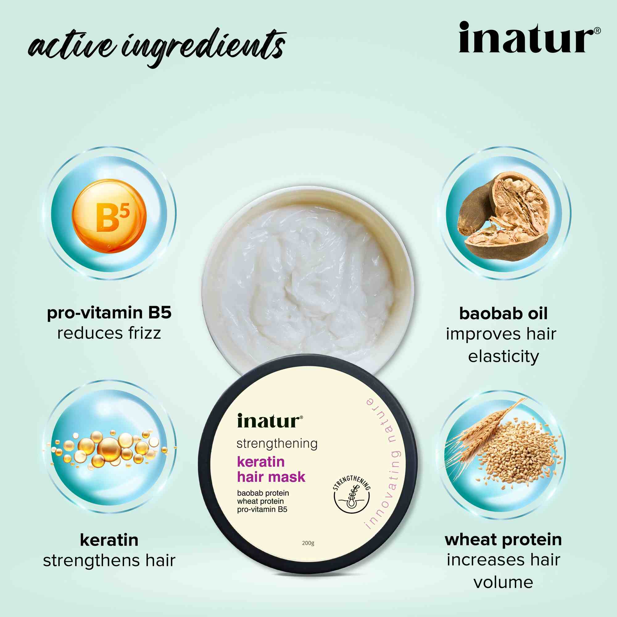 Inatur Keratin Hair Mask | Grocsy