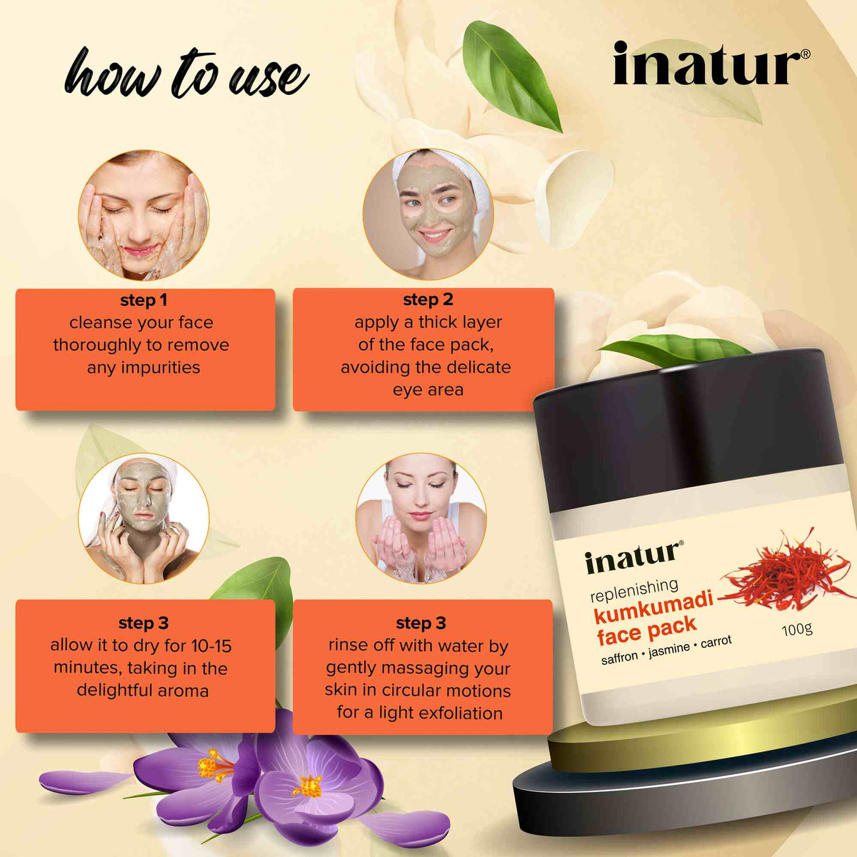 Inatur Kumkumadi Face Pack | Grocsy