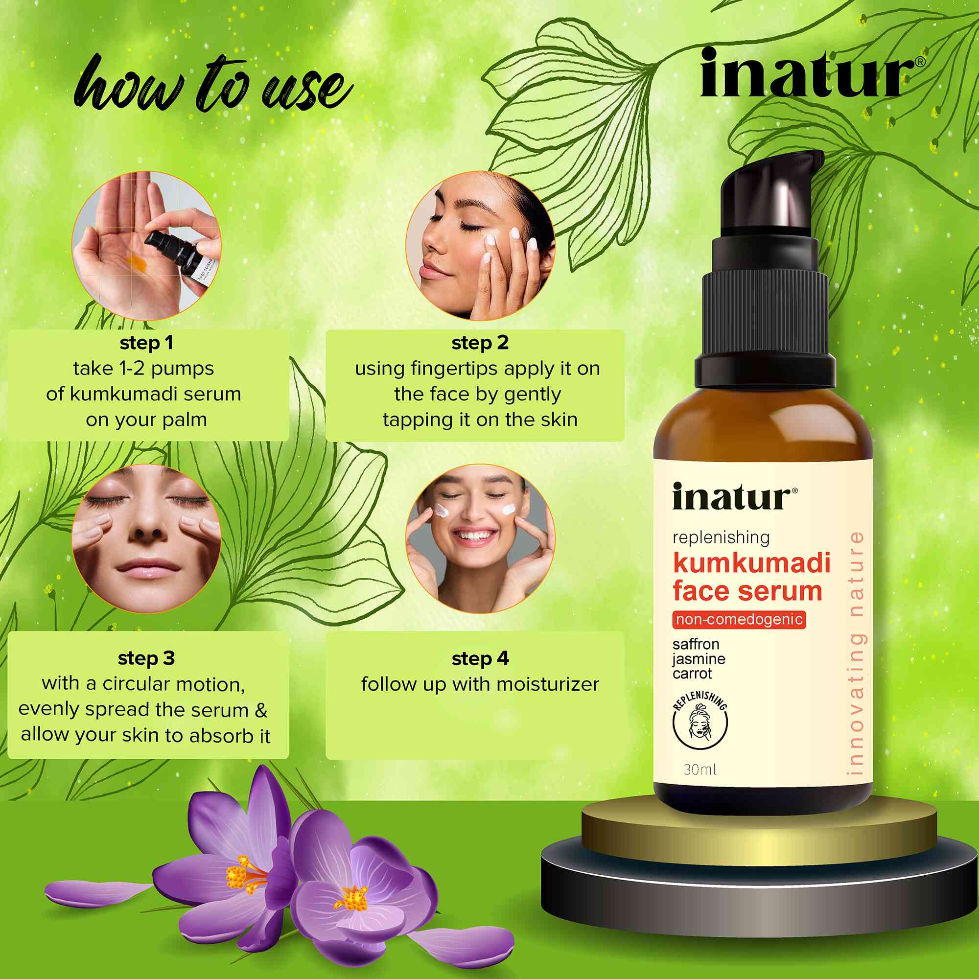 Inatur Kumkumadi Facial Serum | Grocsy