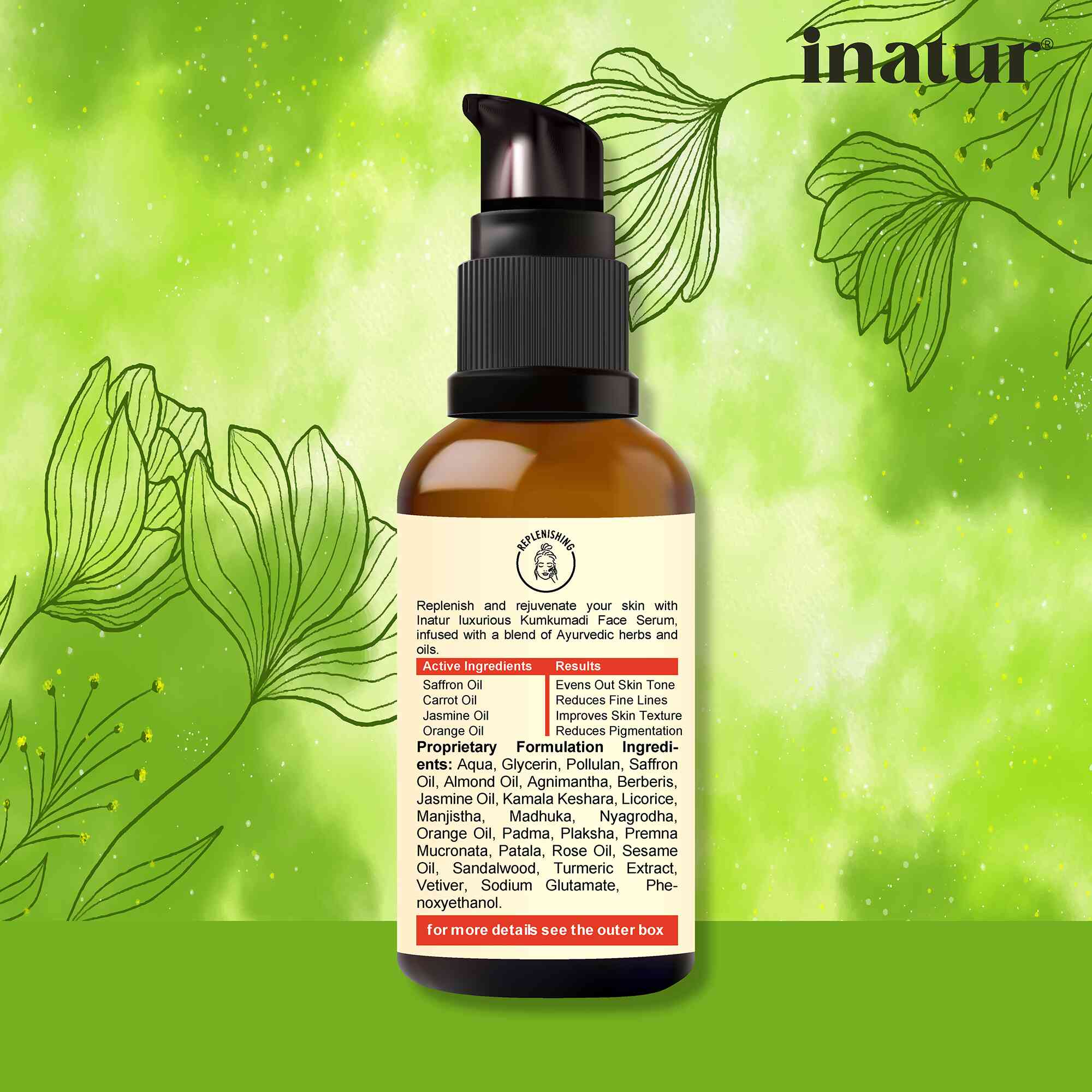 Inatur Kumkumadi Facial Serum | Grocsy