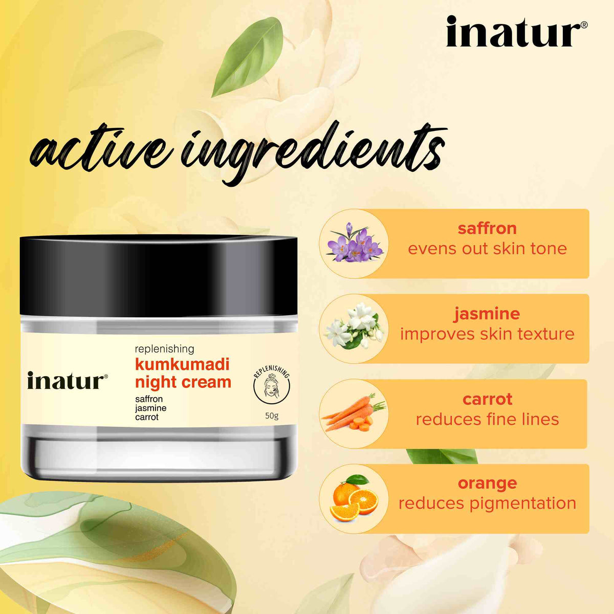 Inatur Kumkumadi Night Cream | Grocsy
