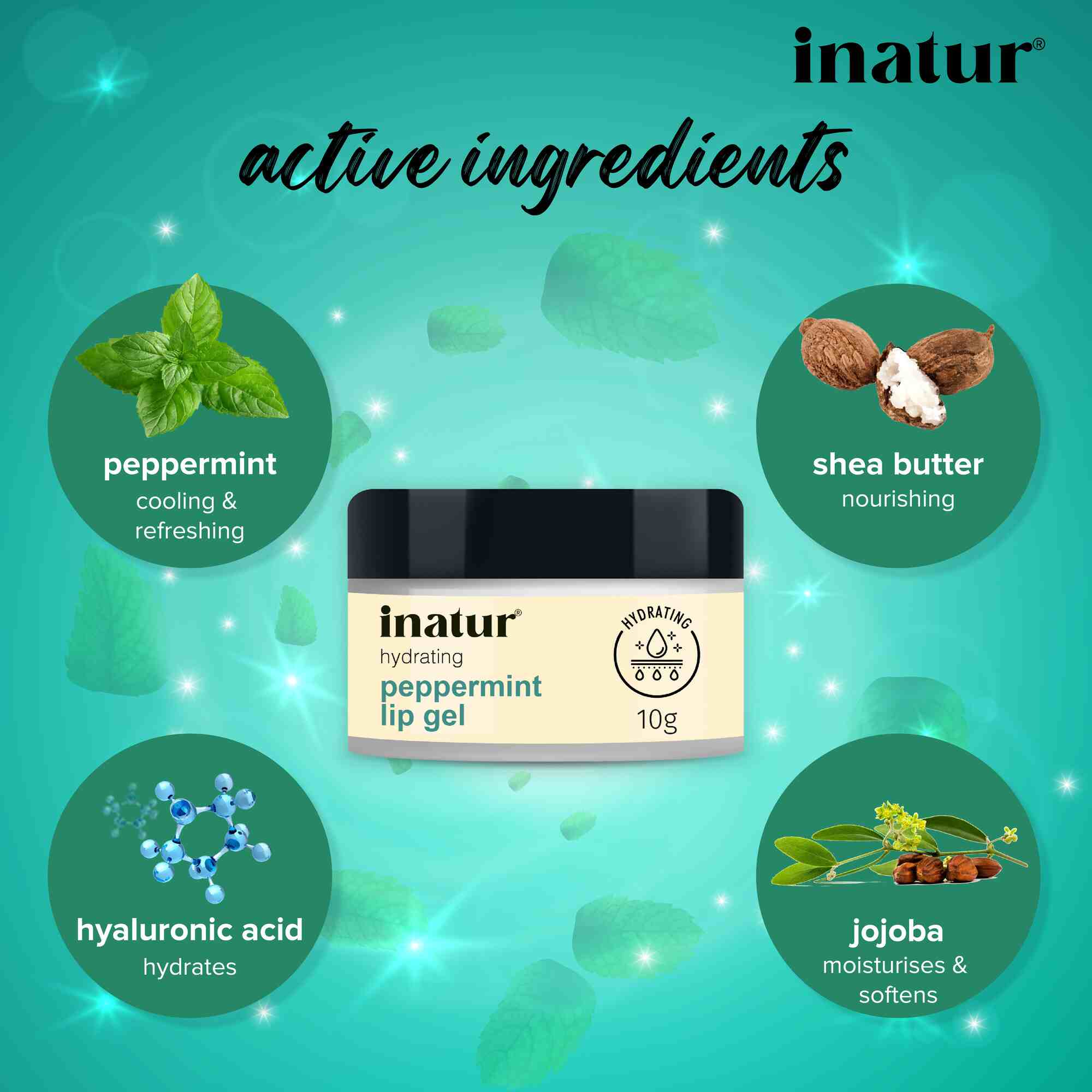 Inatur Peppermint Lip Gel | Grocsy